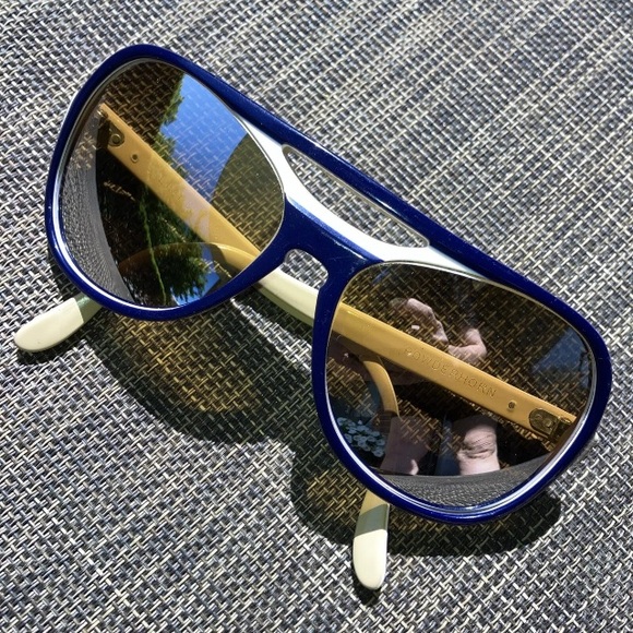 Vintage B&L Ray Ban Bausch & Lomb DGM Ambermatic Powderhorn Sunglasses w/Case - Picture 4 of 14